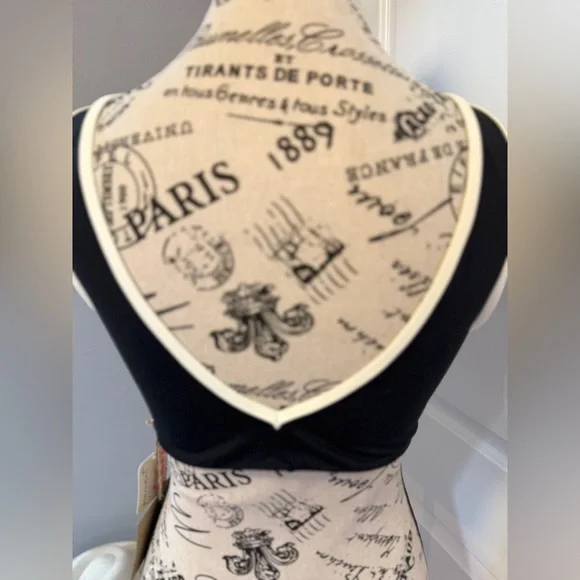 NWT FP Movement x Toast Swim “Bind V-Neck Bikini Top” in Black/Meringue - Picture 7 of 7